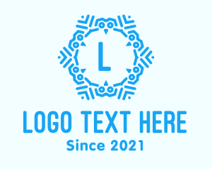 Winter - Blue Winter Letter logo design
