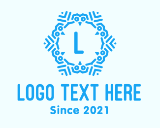 Blue Winter Letter Logo