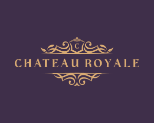 Royal Floral Shield logo design