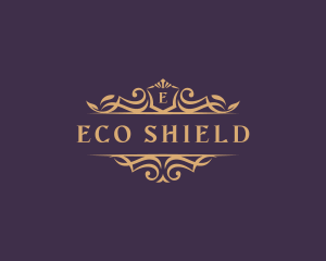 Royal Floral Shield logo design