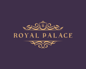 Royal Floral Shield logo design