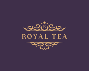 Royal Floral Shield logo design