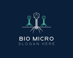 Microbiology - Virus Bacteria Organism logo design