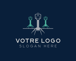 Bacteria - Virus Bacteria Organism logo design