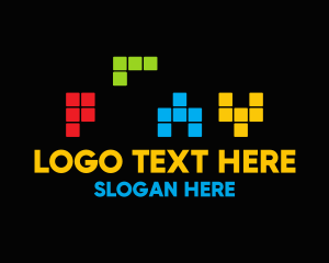 Square - Colorful Tetris Play logo design