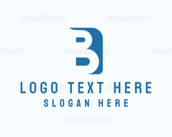 Negative Space Letter B Business Logo