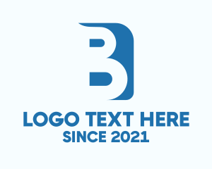 Negative Space - Negative Space Letter B logo design