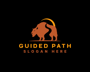 Path - Wild Bison Path logo design