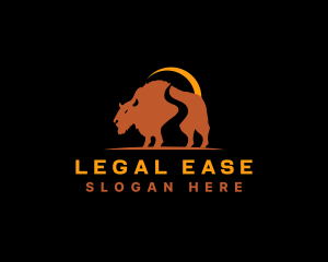 Livestock - Wild Bison Path logo design