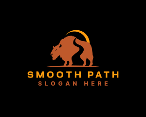 Wild Bison Path logo design