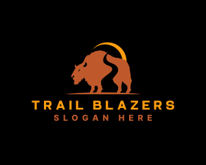 Wild Bison Path logo design