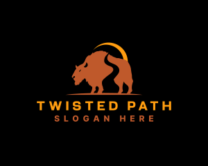 Wild Bison Path logo design