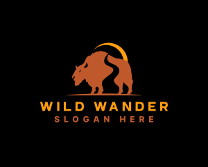 Wild Bison Path logo design