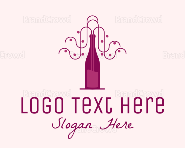 Wine Bottle Vines Logo