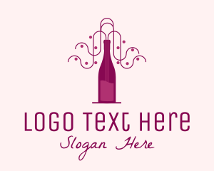 Wine Bottle Vines Logo