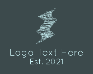 Whirlwind - Scribble Twister Lightning logo design