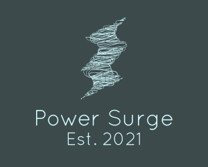 Surge - Scribble Twister Lightning logo design