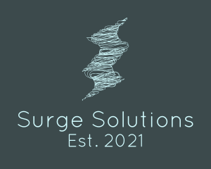 Surge - Scribble Twister Lightning logo design