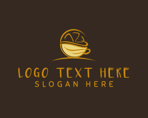 Green Tea - Latte Coffee Cafe logo design