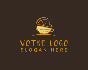 Tea Time - Latte Coffee Cafe logo design