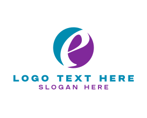 Circle - Professional Agency Letter E logo design