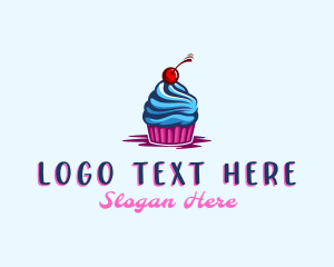 Sweet Cupcake Cherry Logo