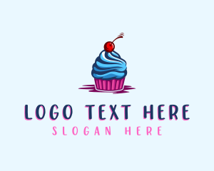 Yummy - Sweet Cupcake Cherry logo design