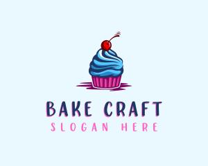 Sweet Cupcake Cherry logo design