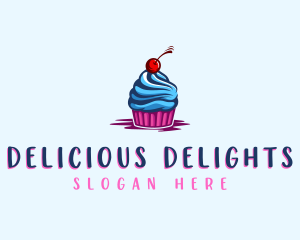 Sweet Cupcake Cherry logo design