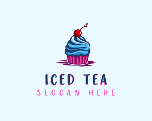 Sweet Cupcake Cherry logo design