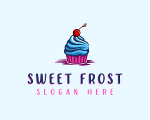 Sweet Cupcake Cherry logo design