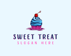 Sweet Cupcake Cherry logo design