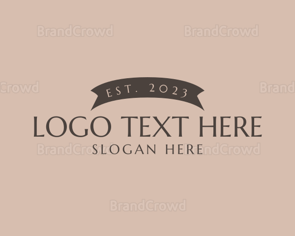 Elegant Ribbon Wordmark Logo