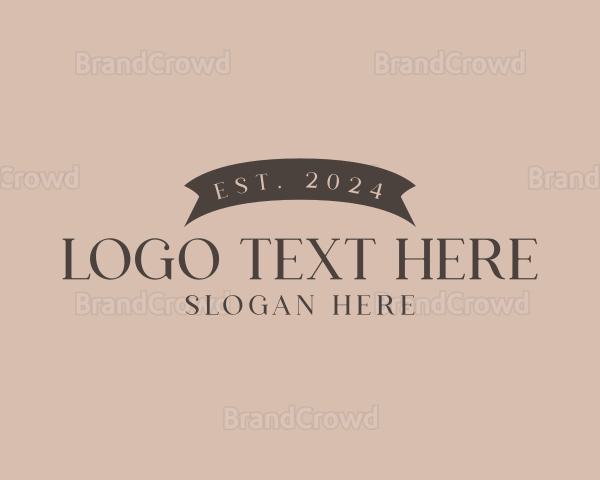 Elegant Ribbon Wordmark Logo