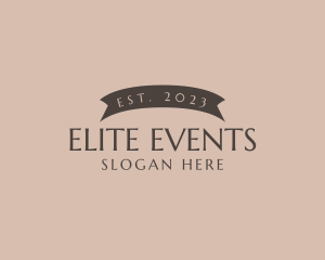 Events - Elegant Ribbon Wordmark logo design