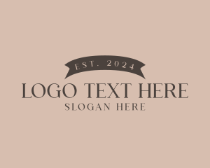 Luxury - Elegant Ribbon Wordmark logo design