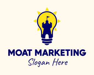 Moat - Light Bulb Tower Fort logo design