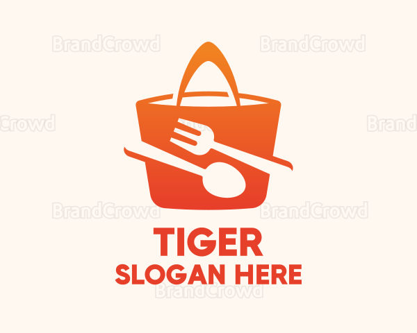 Orange Bag Food Logo