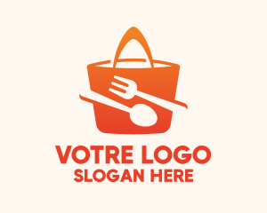 Orange Bag Food  Logo