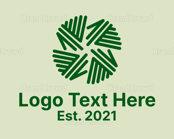 Natural Palm Leaves Logo