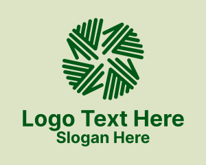 Natural Palm Leaves  Logo