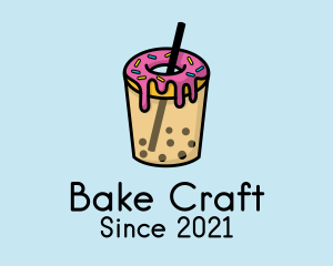 Dessert Donut Boba  logo design