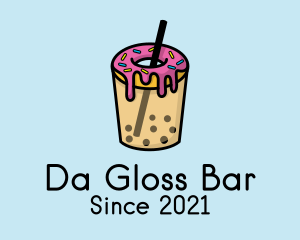 Dessert Donut Boba  logo design