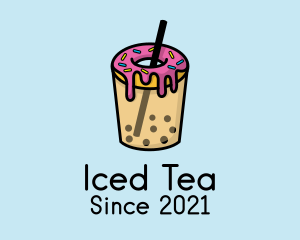 Dessert Donut Boba  logo design