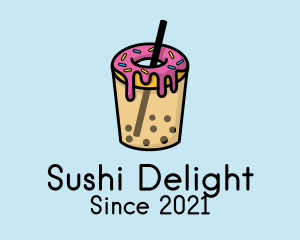 Dessert Donut Boba  logo design