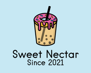 Dessert Donut Boba  logo design