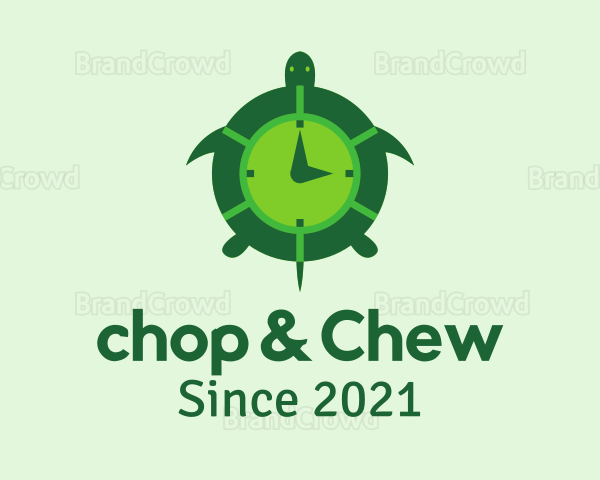 Green Turtle Clock Logo