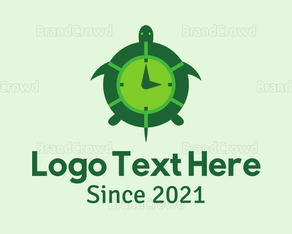 Green Turtle Clock Logo
