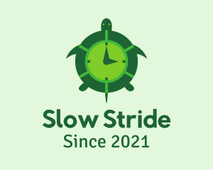 Green Turtle Clock logo design