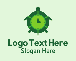 Green Turtle Clock Logo